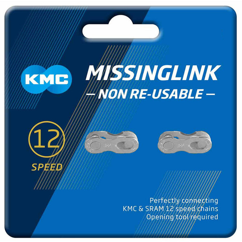 KMC Missing Link Non Reuseable Joining Links - Pair Of 2 Silver