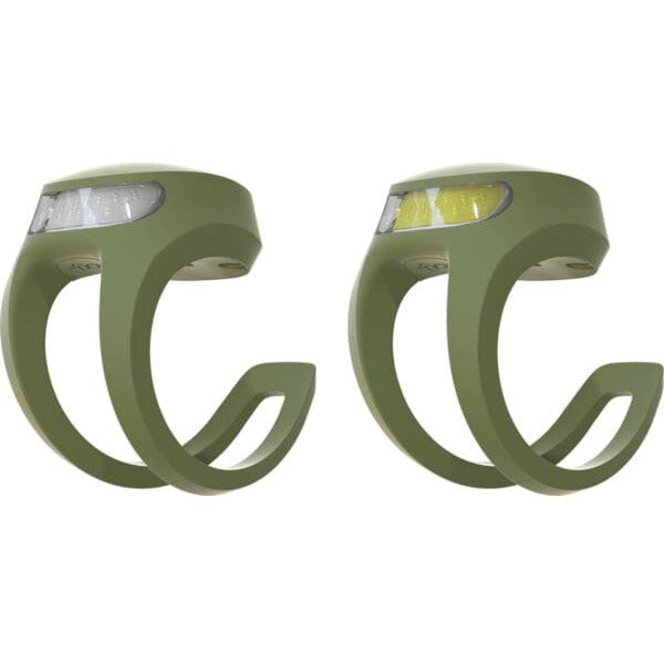 Knog Frog V3 Rechargeable Army Jacket Light Green - Twin Pack