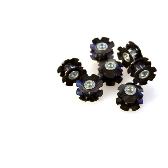 M Part 25.4 MM Star Nuts - Pack Of 10 Black