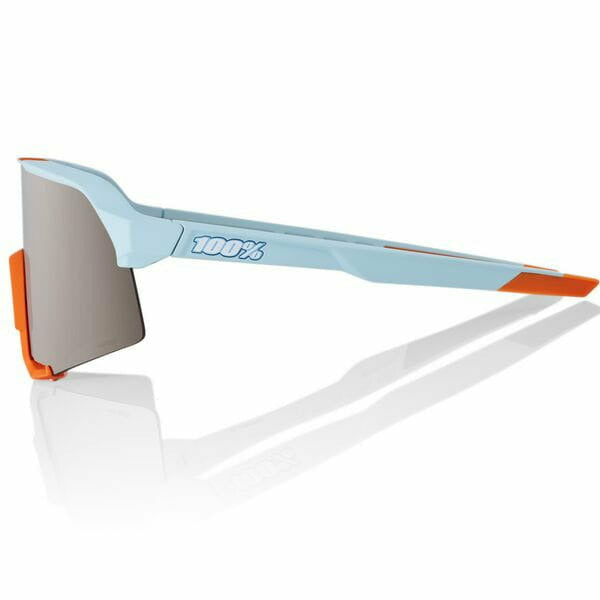 100% S3 Glasses Soft Tact Two Tone With Hiper Silver Mirror Lens