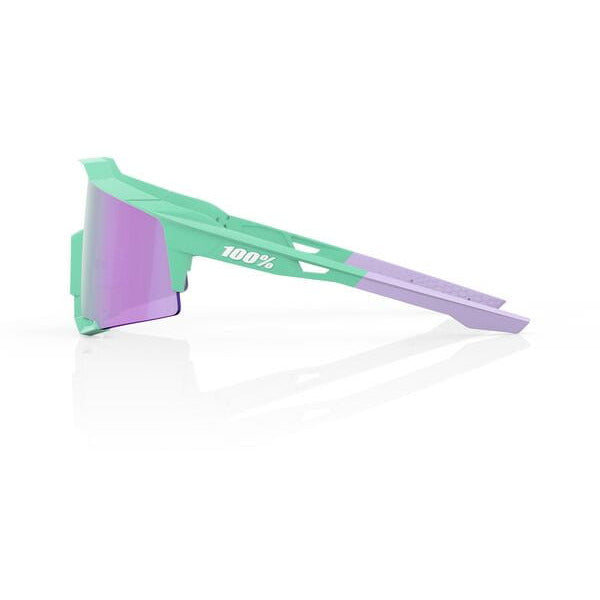 100% Glasses Speedcraft Soft Tact Mint Hiper Lavender Mirror Lens Green