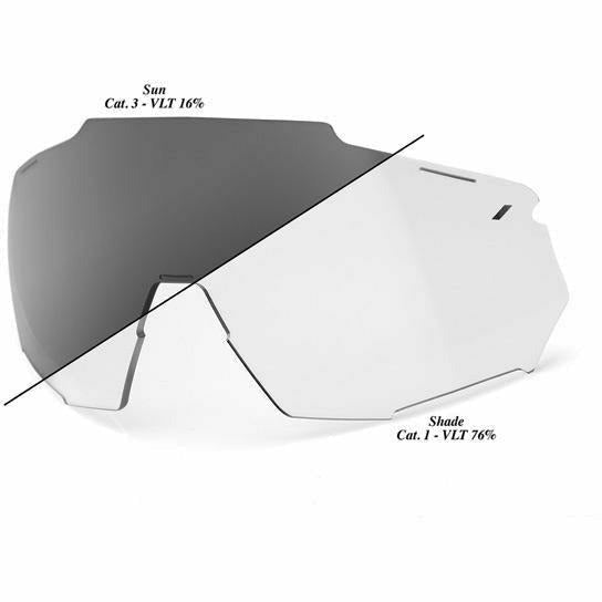 100% Racetrap Replacement Lens Photochromic Clear / Smoke