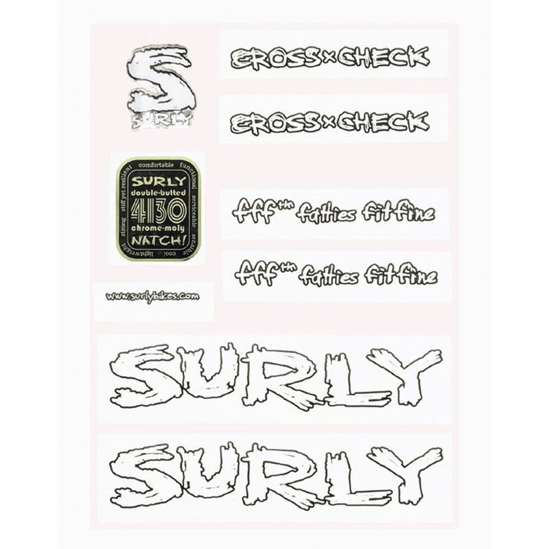 Surly Decal Kits Grappler HB White