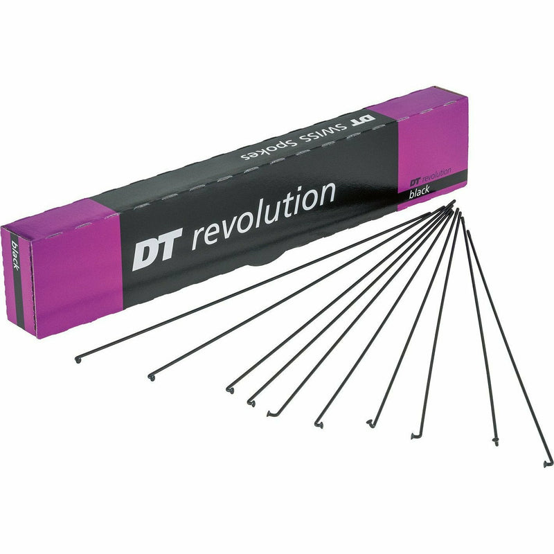 DT Swiss Revolution 14 / 17 G = 2 / 1.5 MM Spokes Black - Box Of 100