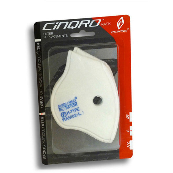 Respro Cinqro Sports Filter - Pack Of 2 White