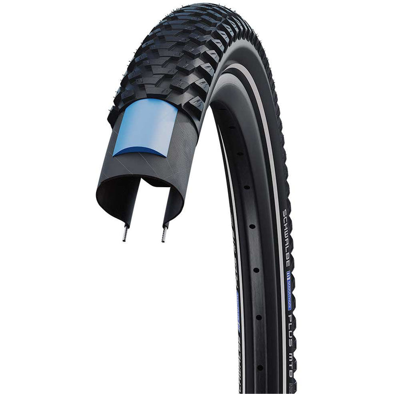 Schwalbe Marathon Plus MTB Smart D-GRD Reflective Tyre Black