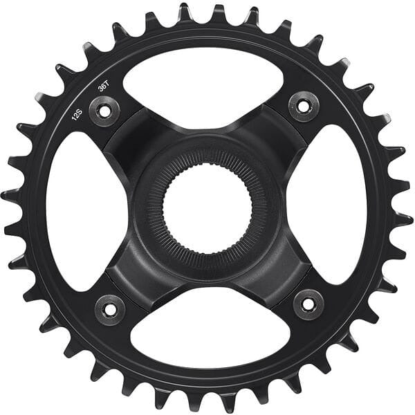 Shimano STEPS SM-CRE80-12-B Chainring 12-Speed Without Chain Guard For Chain Line Black