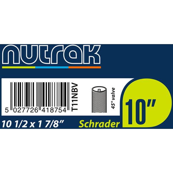 Nutrak Schrader Inner Tube With 45 Degree Valve Black