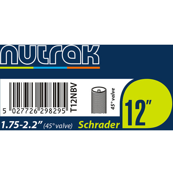 Nutrak Schrader Inner Tube With 45 Degree Bent Valve Black