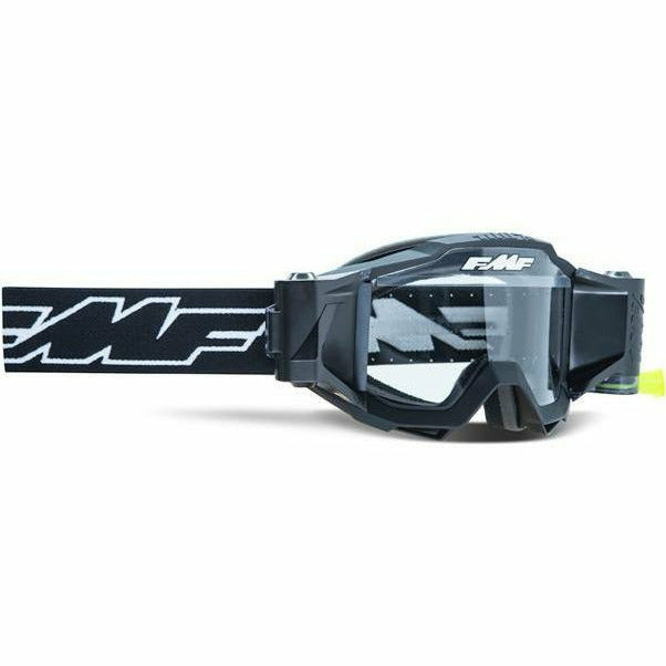 FMF Goggles Powerbomb Film System Goggle Rocket Black Clear Lens