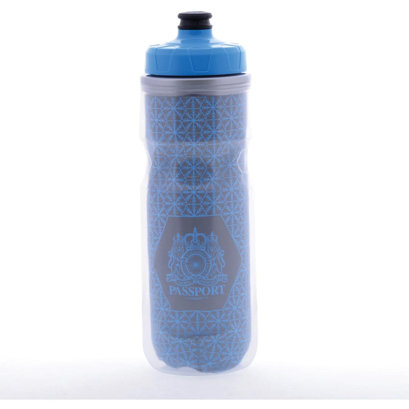 Passport Frostbright Insulated Reflective Water Bottle Silver / Blue