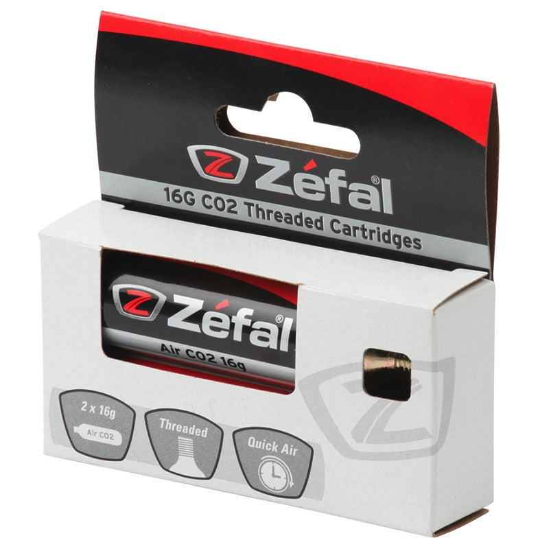 Zefal 16G Threaded CO2 Cartridges - Pack Of 2